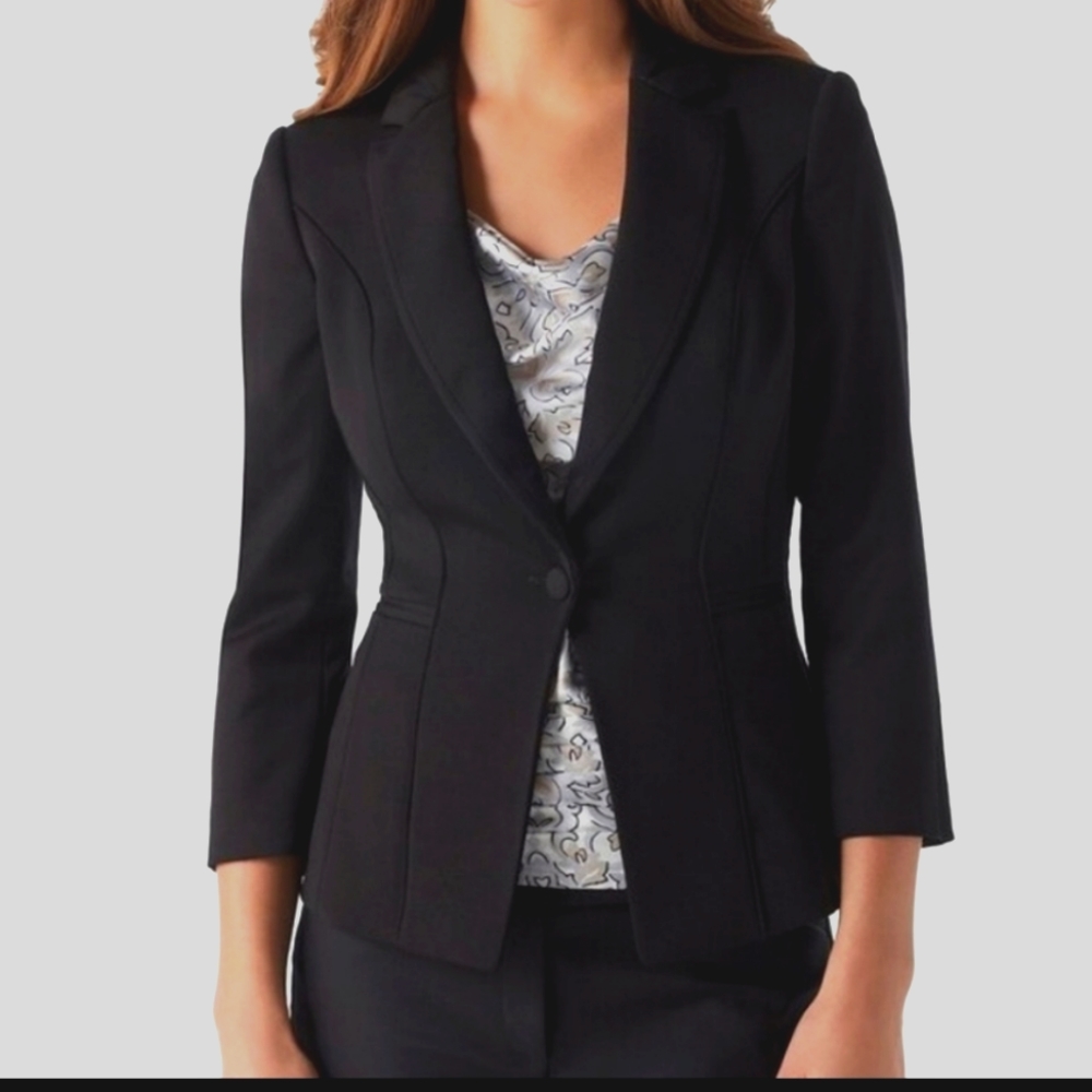 Black Fitted Suit Jacket